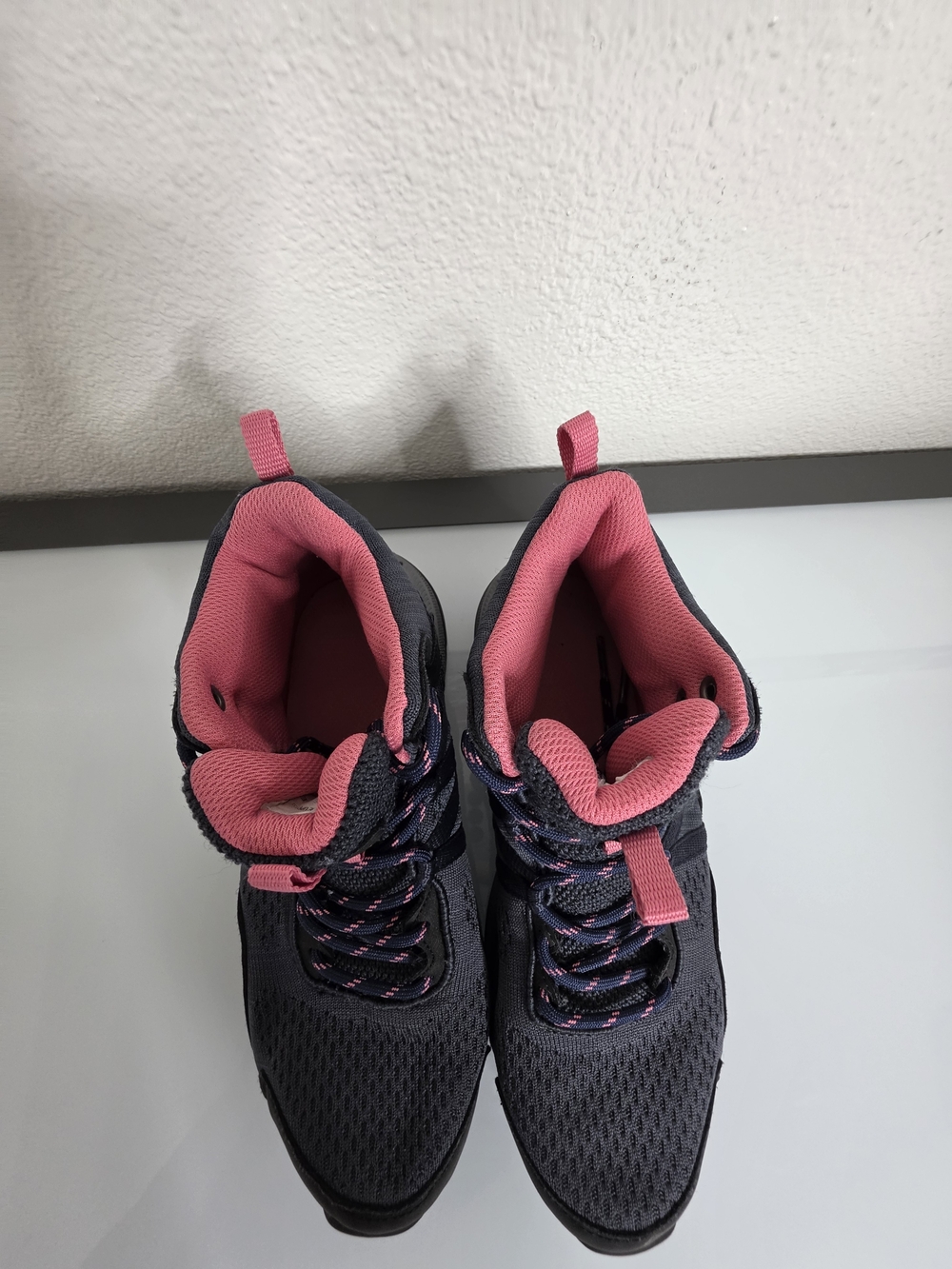 Eddie Bauer Womens Lukla Hiking Boots Grey Pink Ankle Shoes Size 9M - Picture 4 of 10